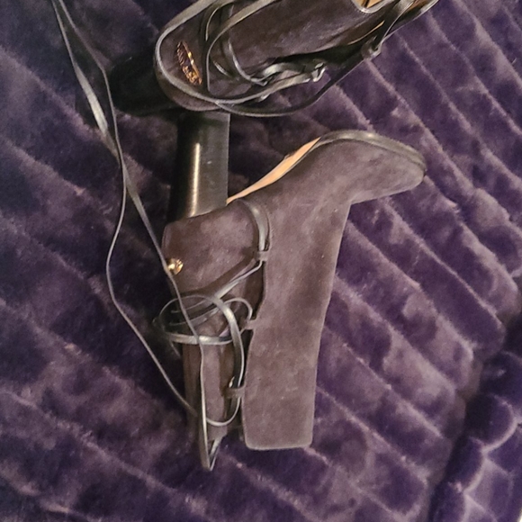 Suade leather Jimmy Choo wrap lace botties - Picture 7 of 7